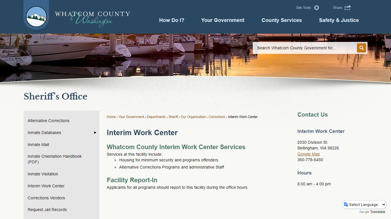 Interim Work Center | Whatcom County, WA - Official Website