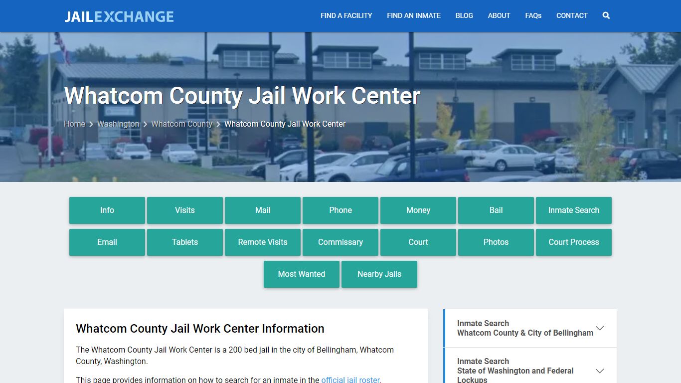 Whatcom County Jail Work Center, WA Inmate Search, Information